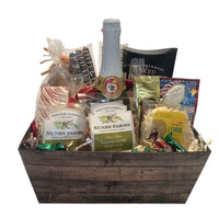 Holiday Buck Mountain Gift Basket with Sparkling Cider