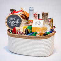 Beach Woven Gift Basket with Sparkling Cider
