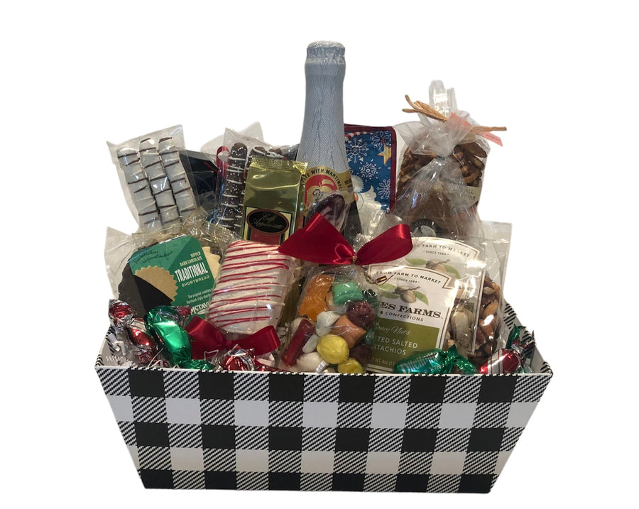 Holiday Big Craggy Peak Gift Basket with Sparkling Cider