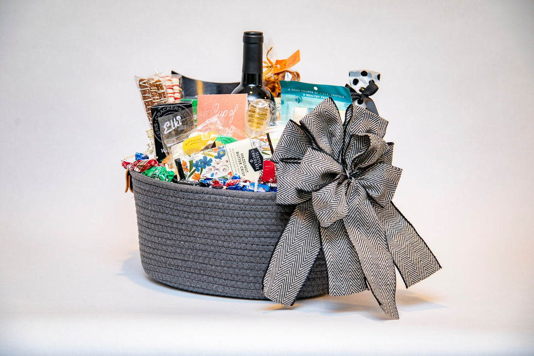 Simple Gift Basket with Sparkling Cider